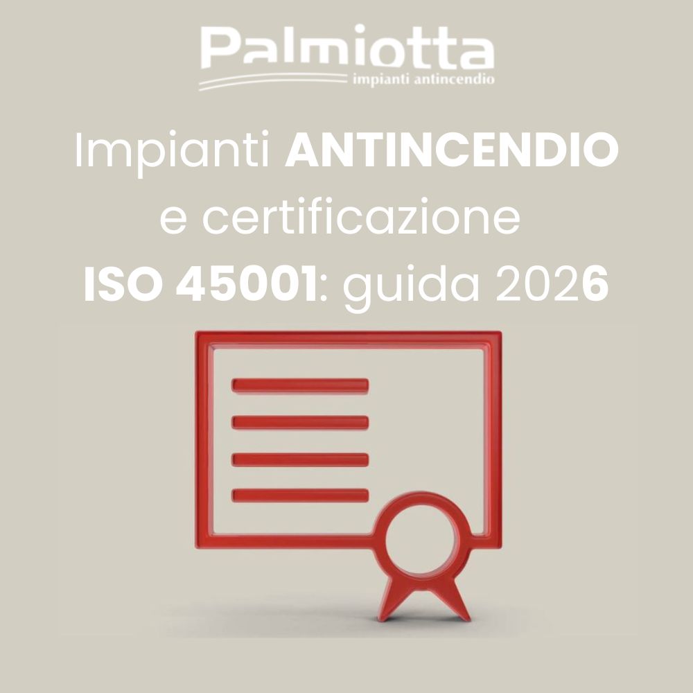 Impianti antincendio e certificazione ISO 45001: guida 2026